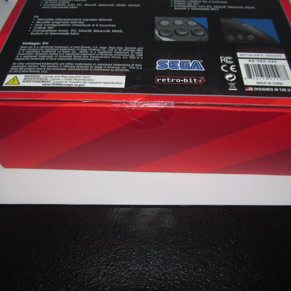 NEW RETRO BIT Sega Genesis 6 Button Controller with USB Wired Controller Switch - Picture 7 of 7